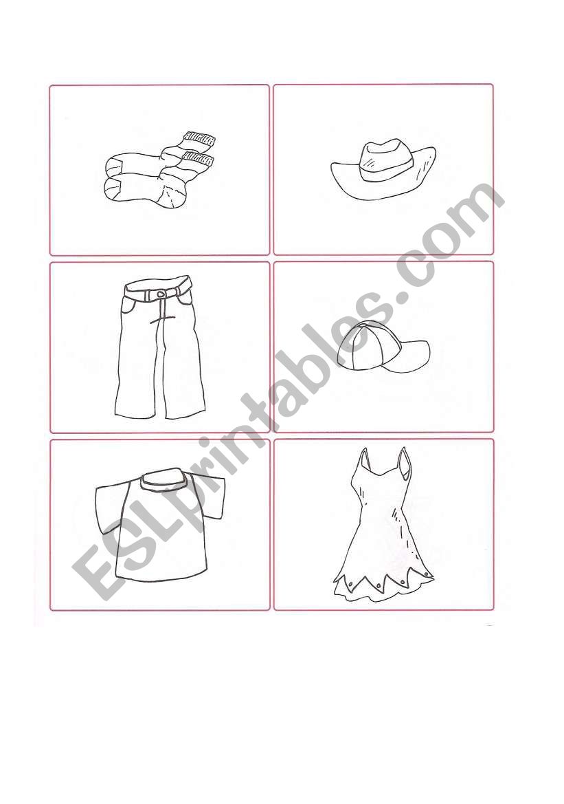 Clothes worksheet