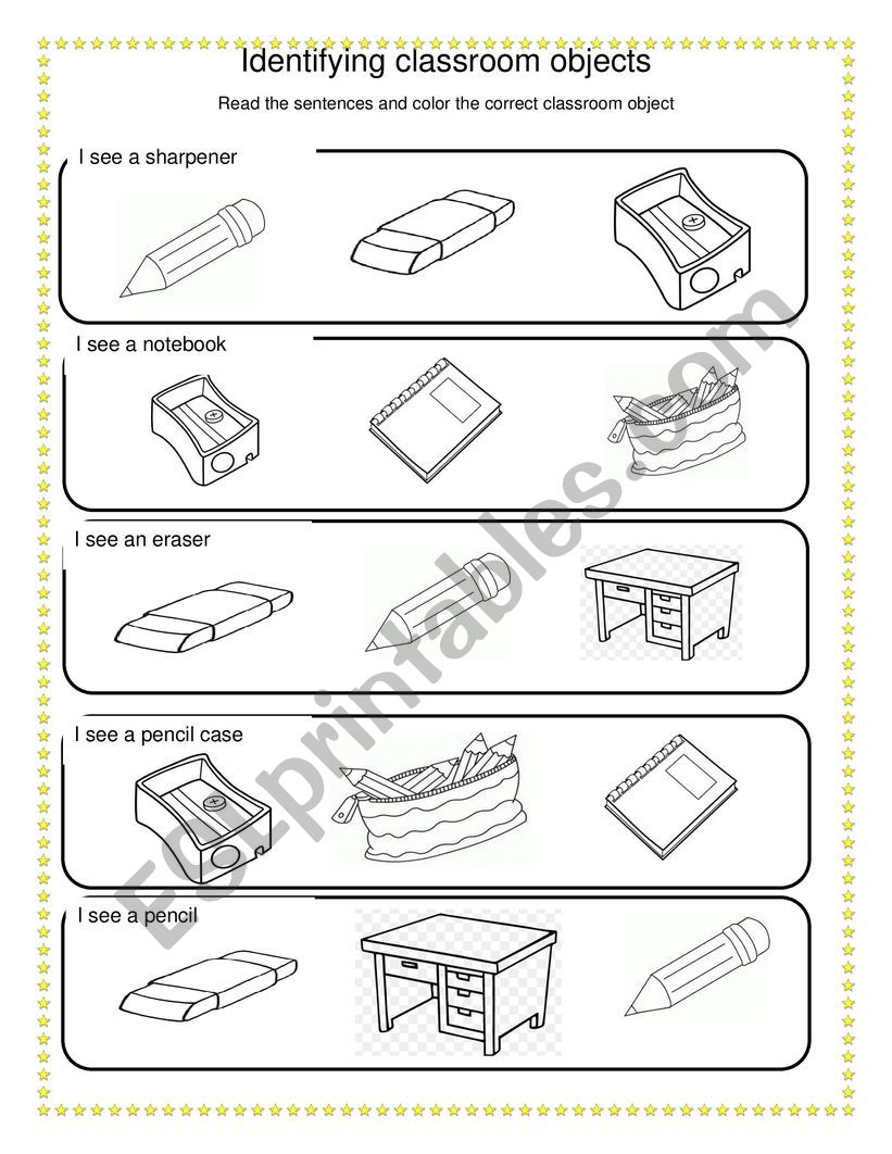 Identifying classroom objects 