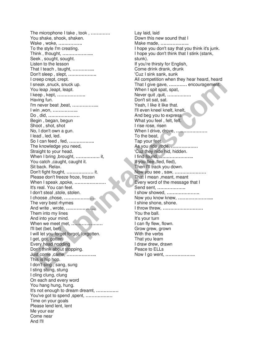 past-participles-song-esl-worksheet-by-fadwa-ben-mbarek