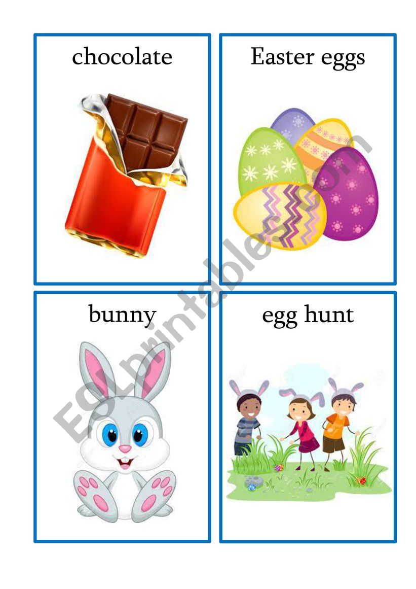 Easter flashcards worksheet