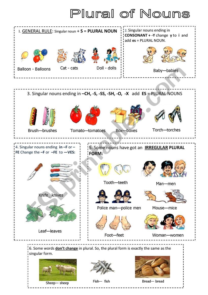 Plural Nouns worksheet