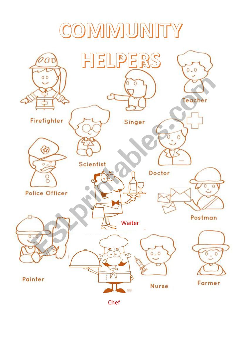 Comunity Helpers worksheet