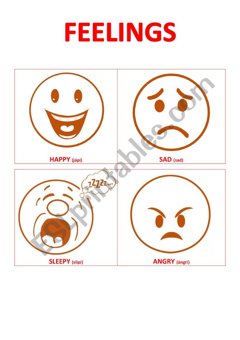 Feelings and Emotions worksheet