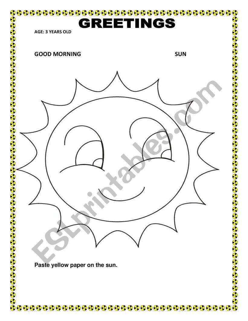 GREETINGS worksheet