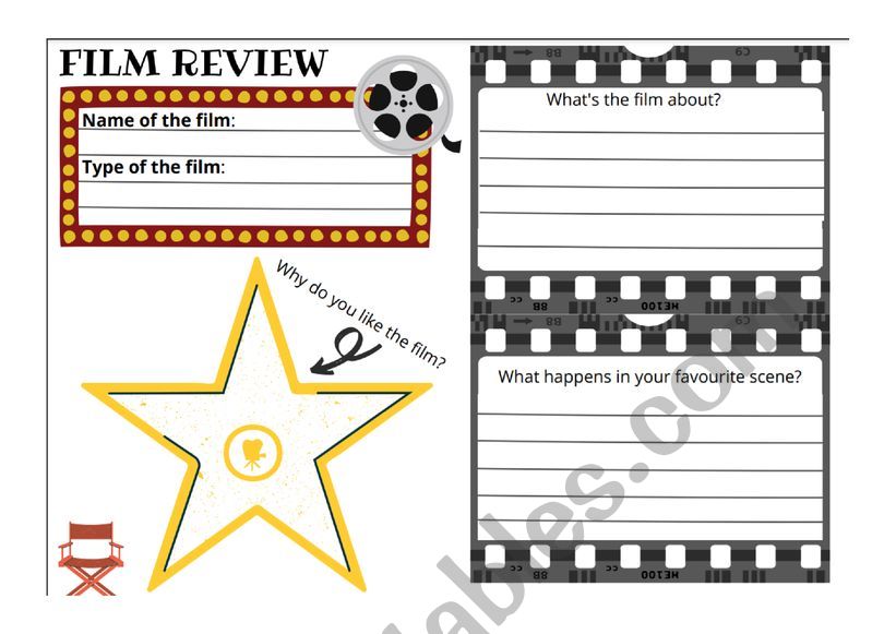 worksheet about movie review