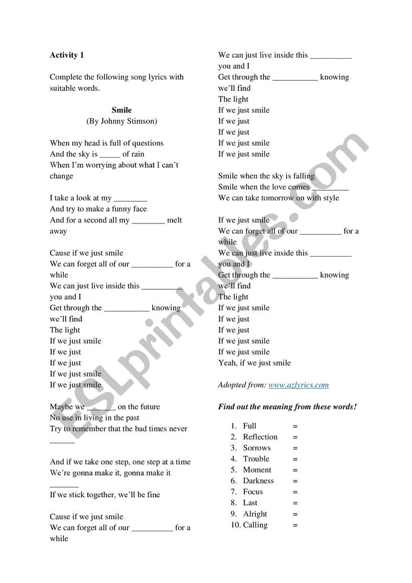 Emy�s Private Course worksheet
