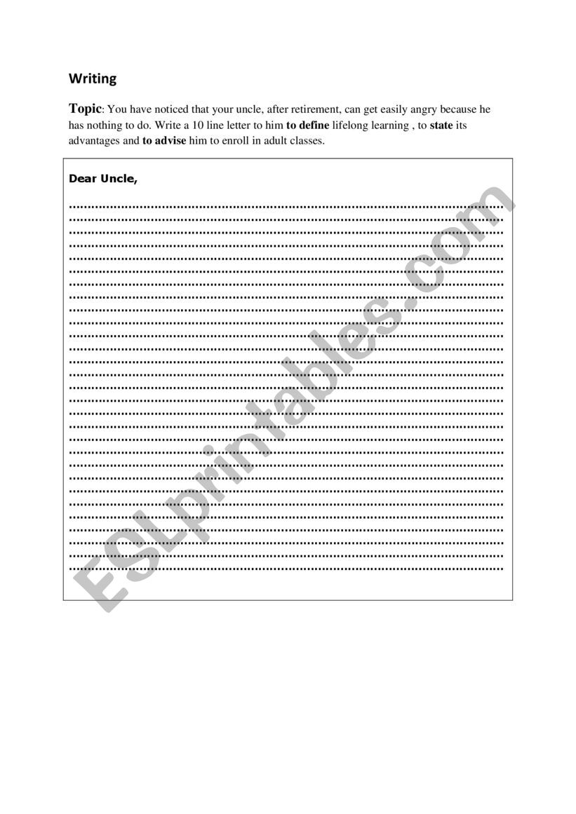 Lifelong Learning  worksheet