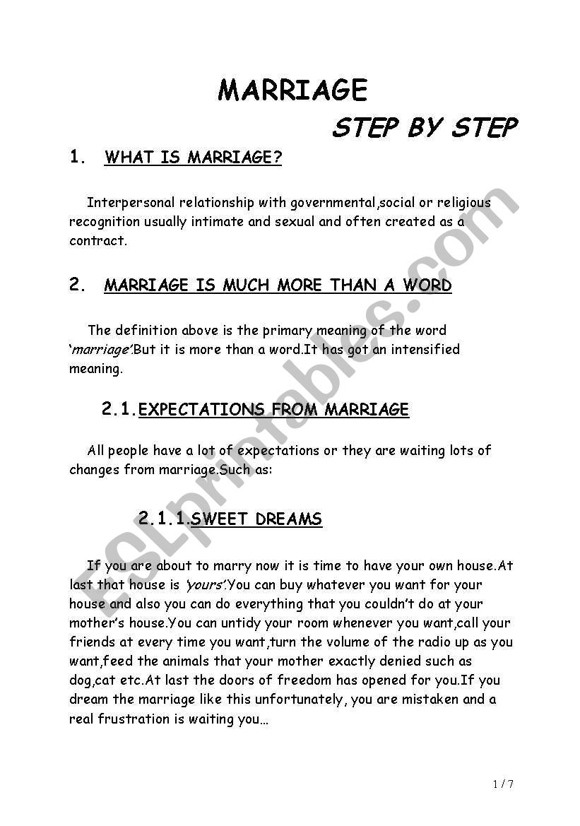 marriage worksheet
