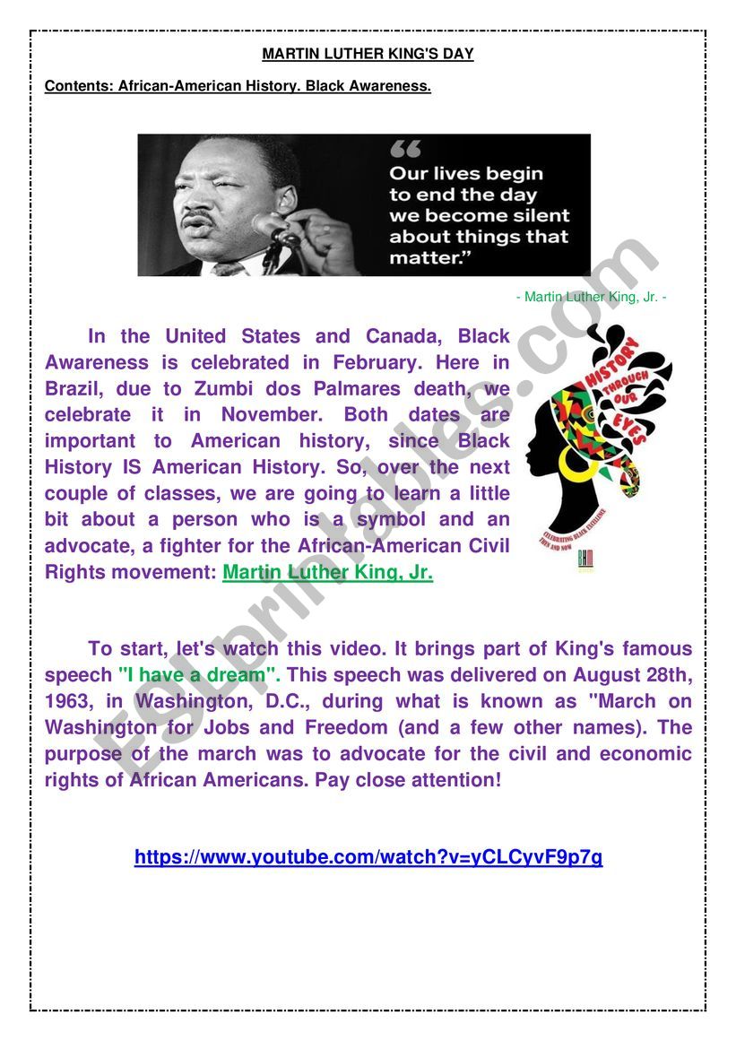 MARTIN LUTHER KING�S DAY SET