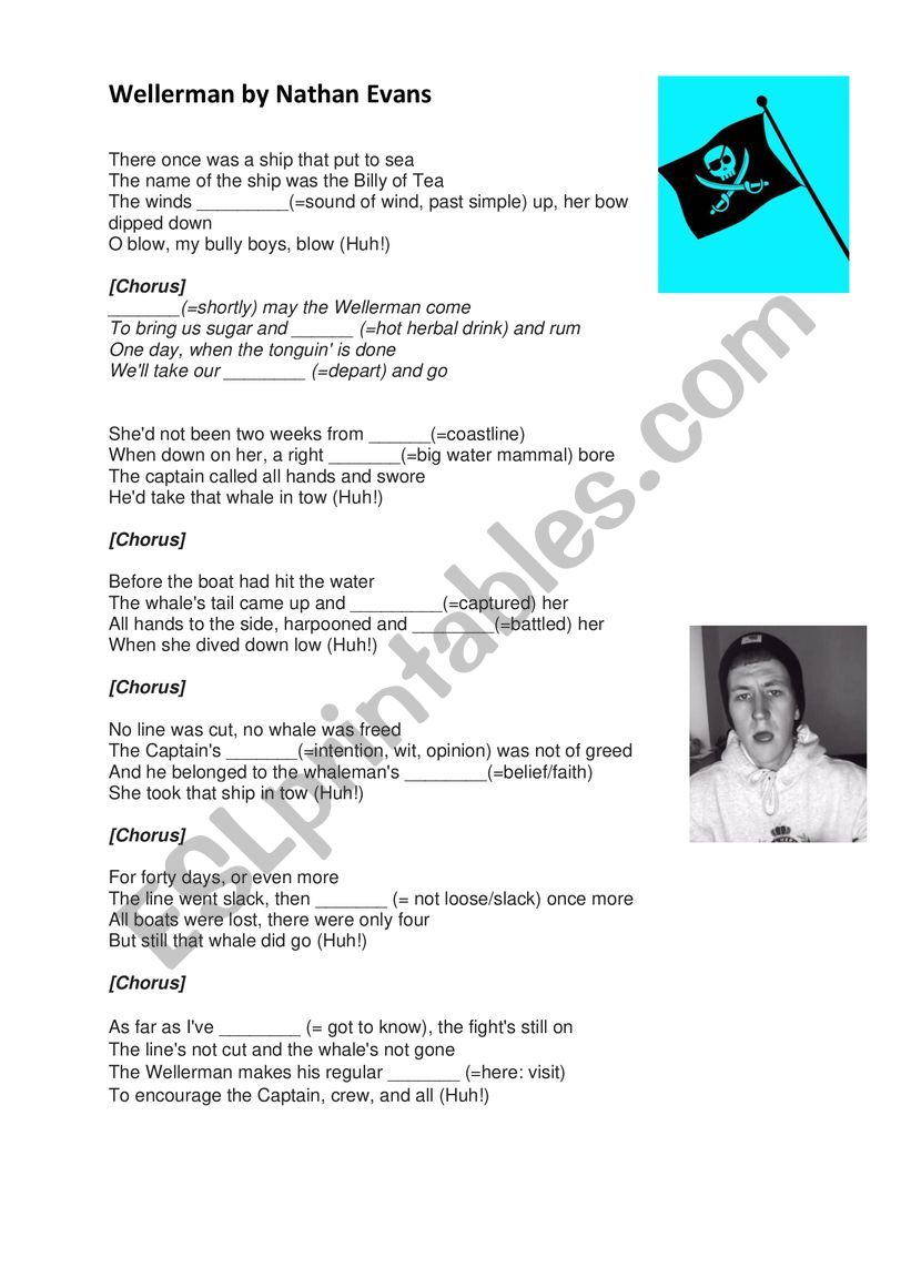 Wellerman song by Nahan Evans worksheet