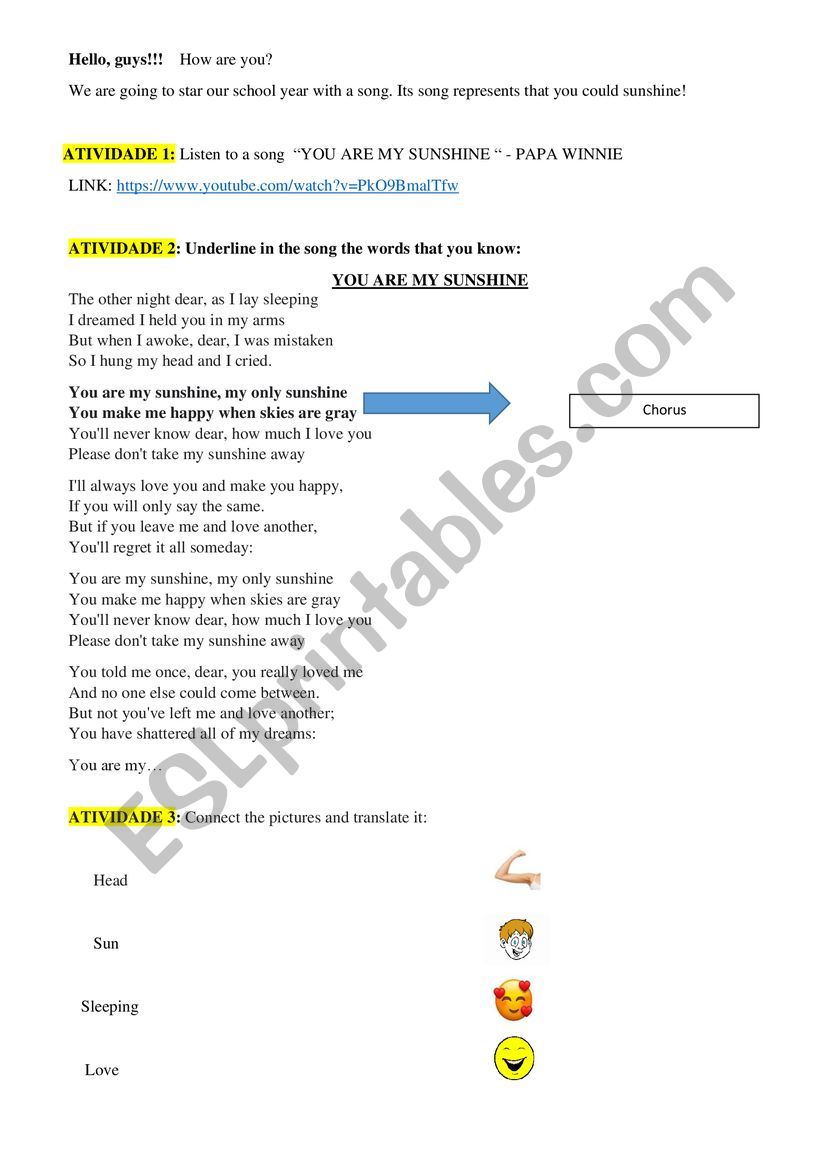 Song  worksheet