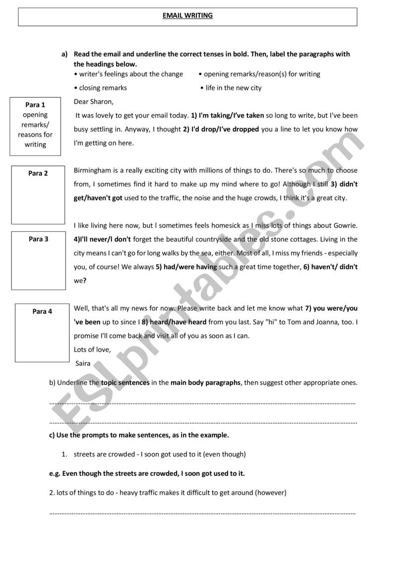 Grammar worksheet