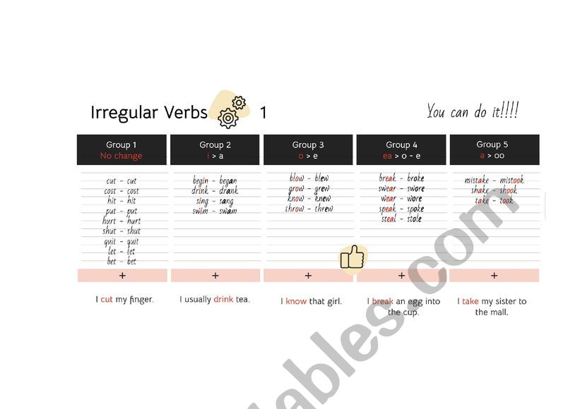Past Simple - Irregular verbs worksheet