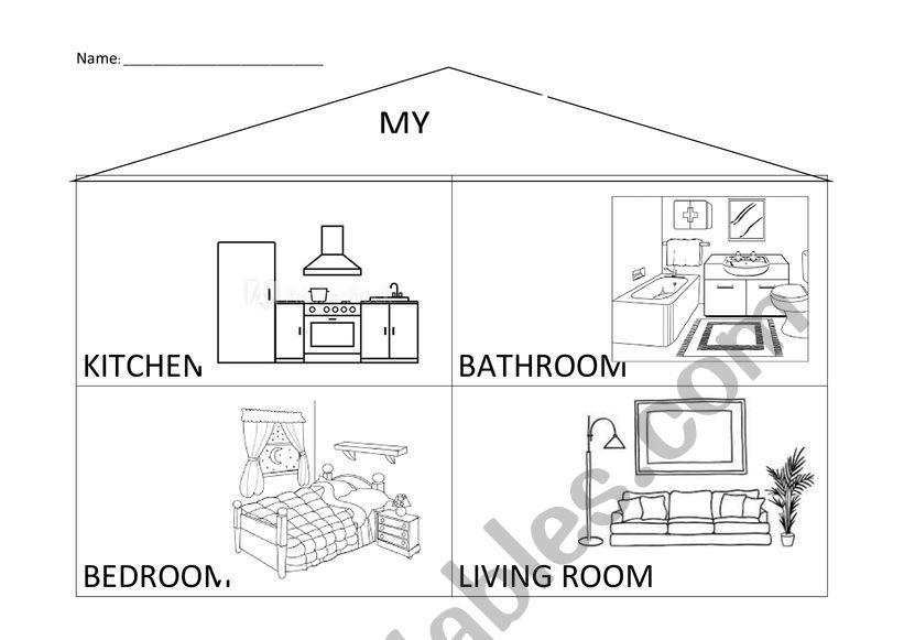 MY HOUSE worksheet