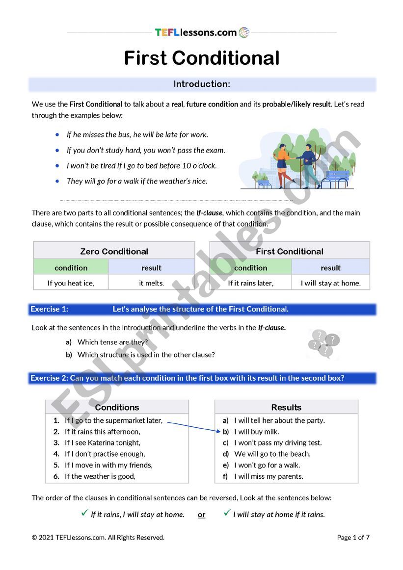 First Conditional worksheet