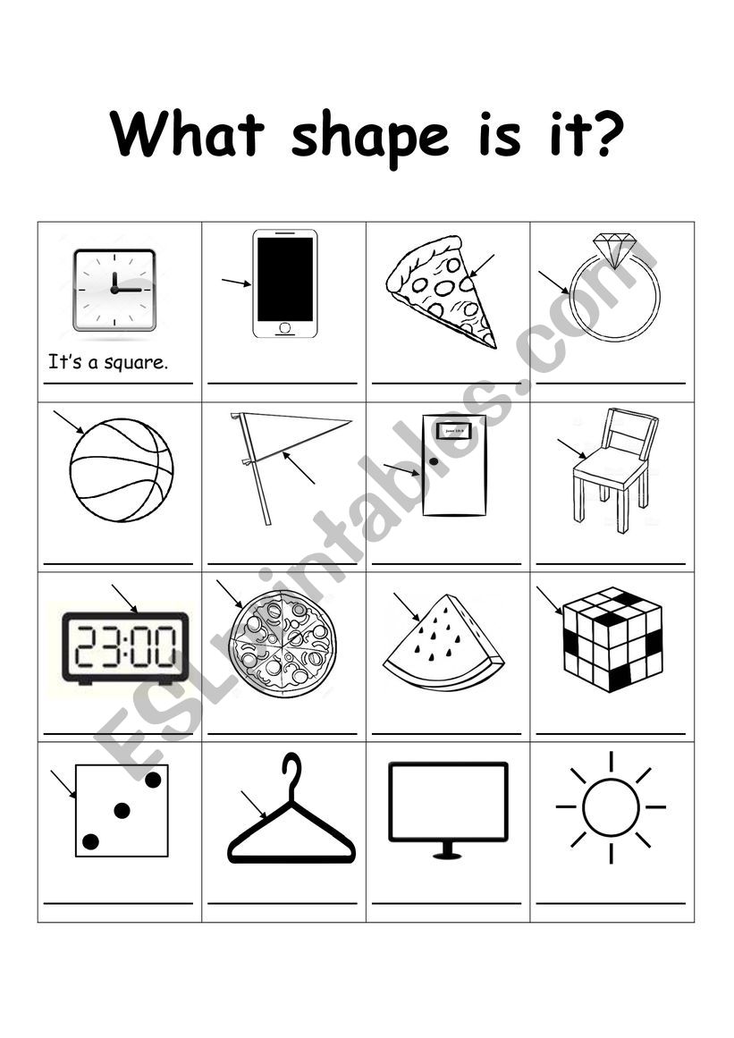 WHAT SHAPE IS IT? worksheet