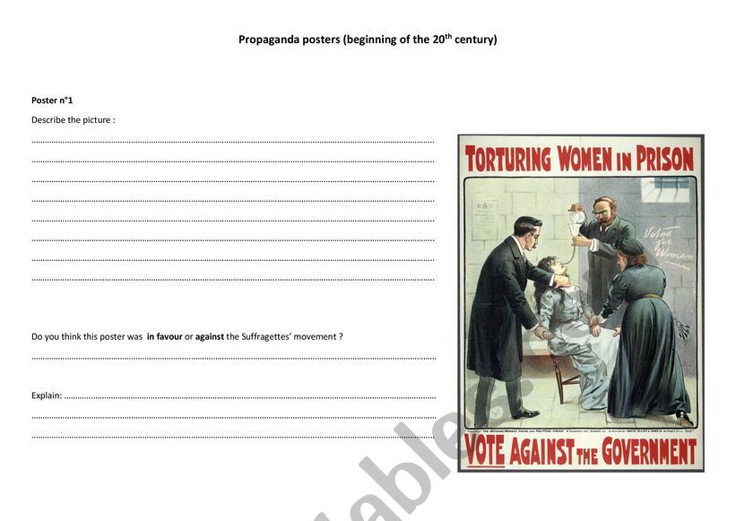 The Suffragettes - propaganda posters
