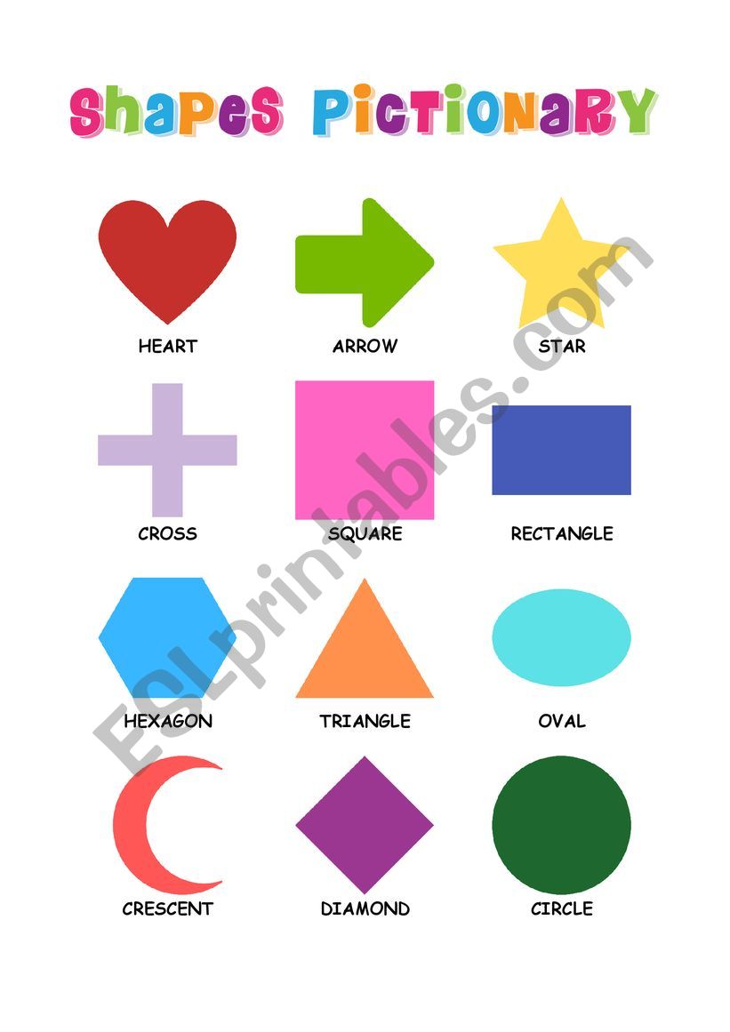 Shapes Pictionary worksheet