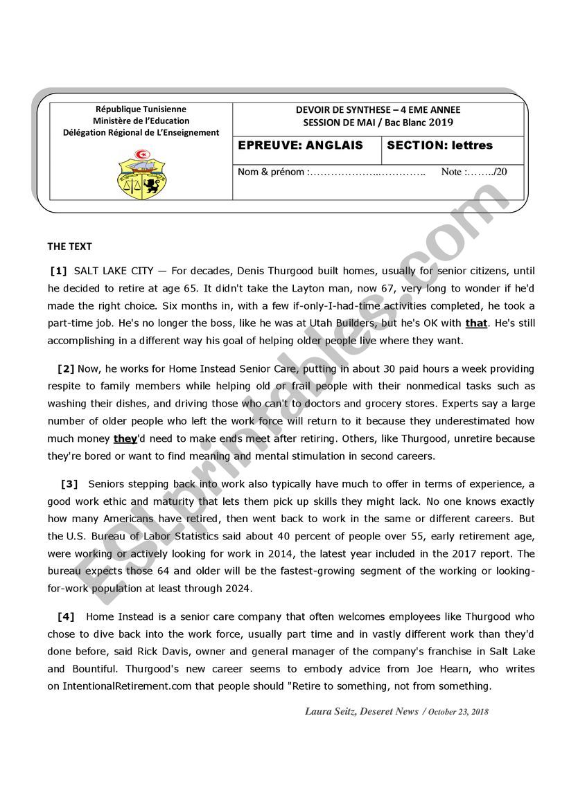 end-of-term test 3 4th formers