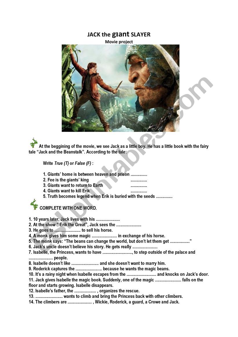 Jack the Giant Slayer - movie quiz