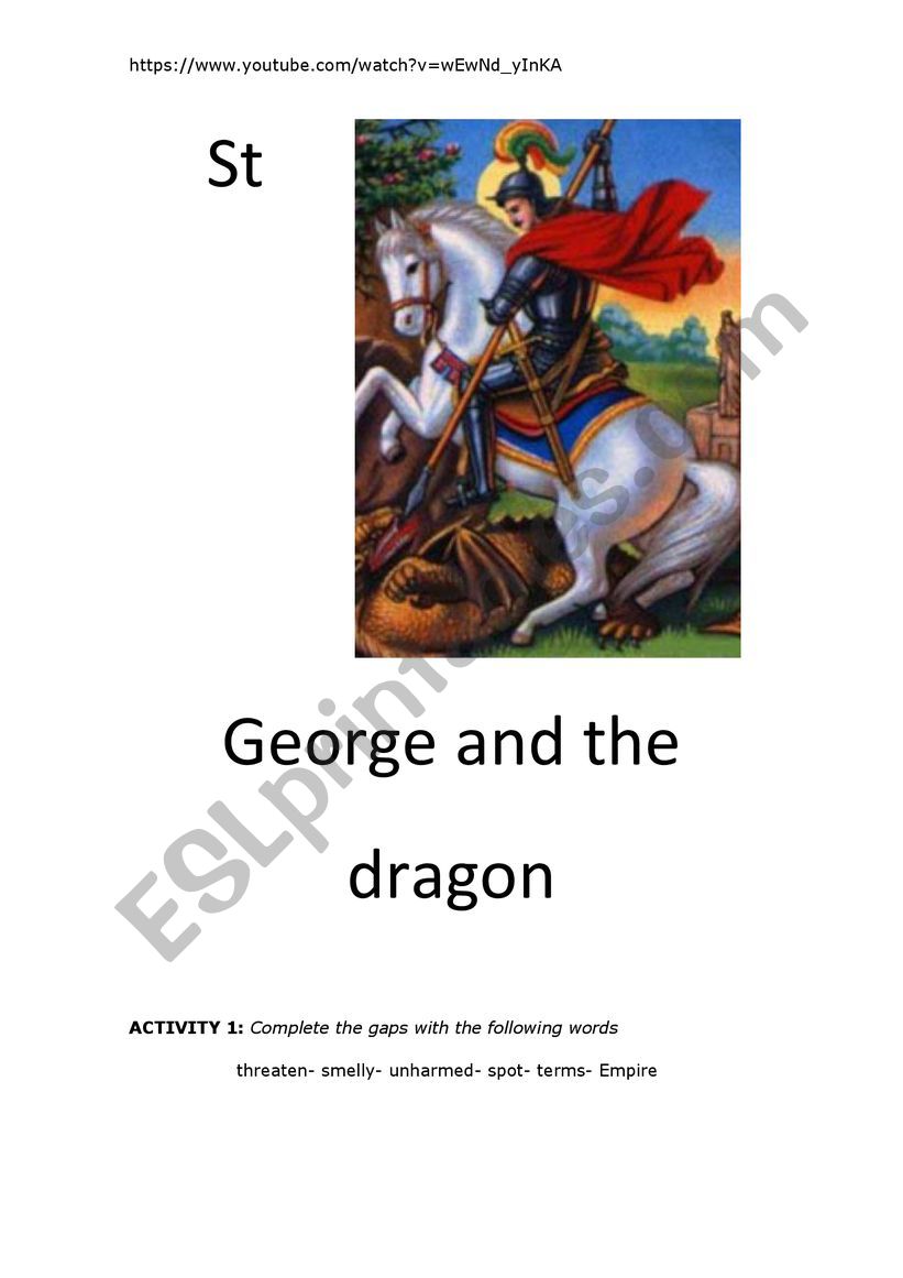St george and the dragon video activity