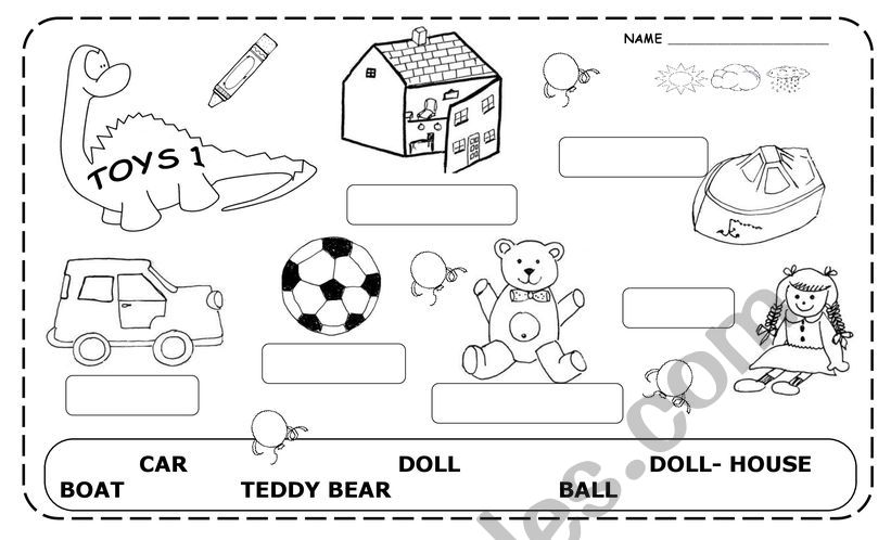 Toys Coloring worksheet