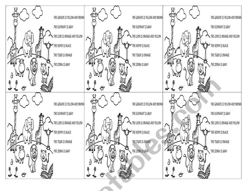 Wild animals worksheet