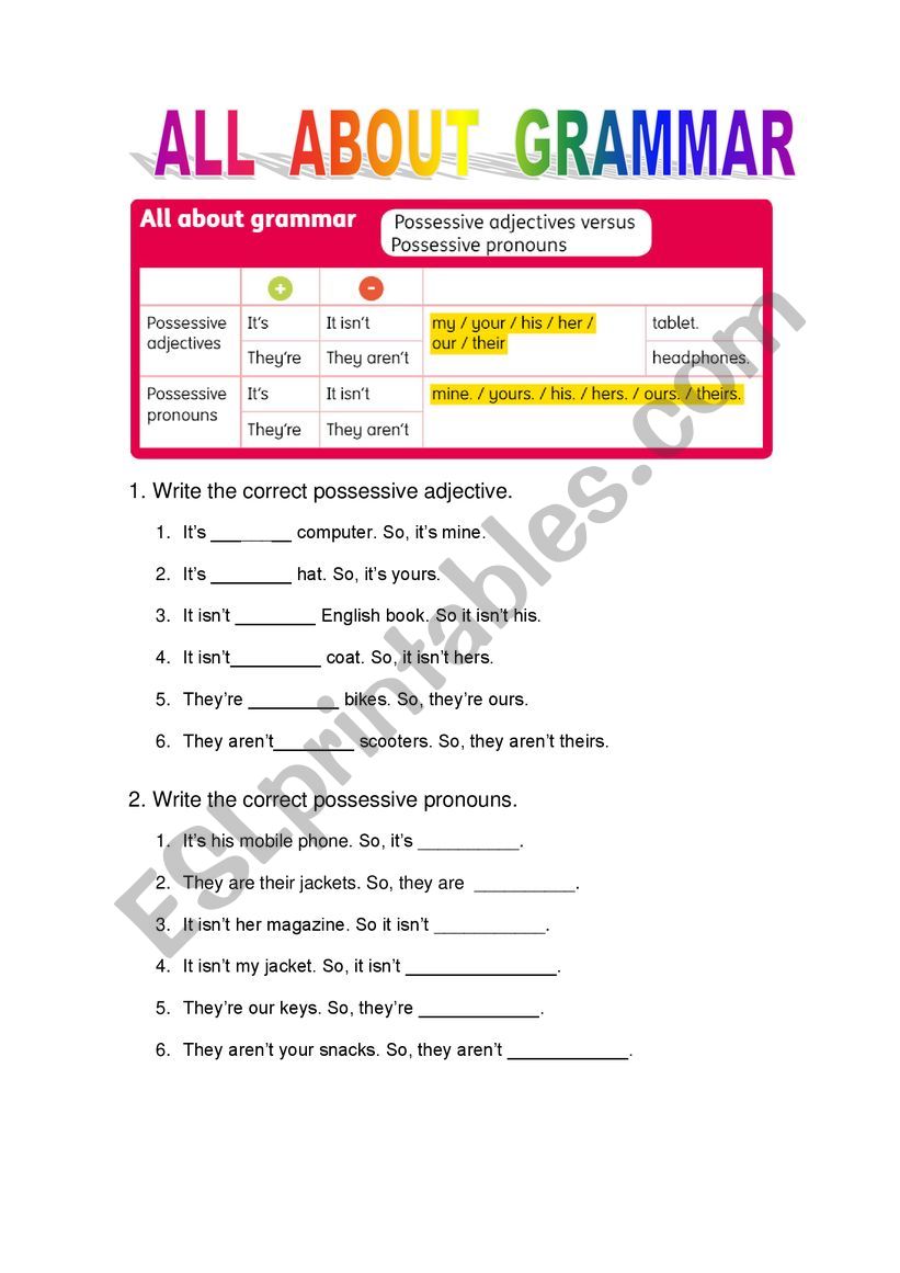 GRAMMAR 6TH GRADE REVIEW PRACTICE- ALL ABOUT US OXFORD EDITORIAL