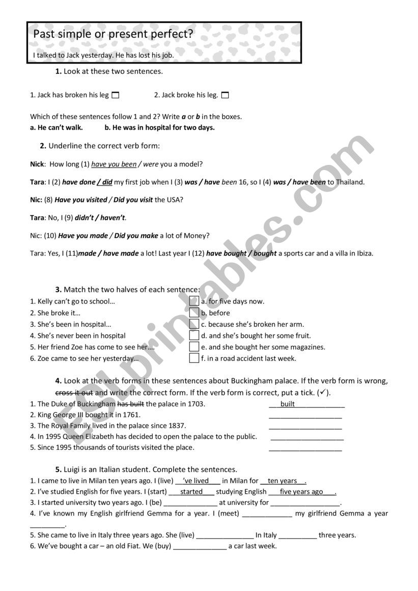 Prefixes worksheet