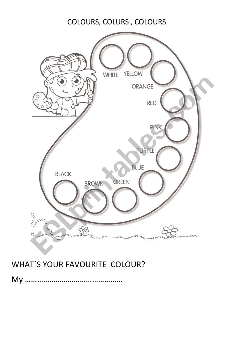 COLOURS worksheet