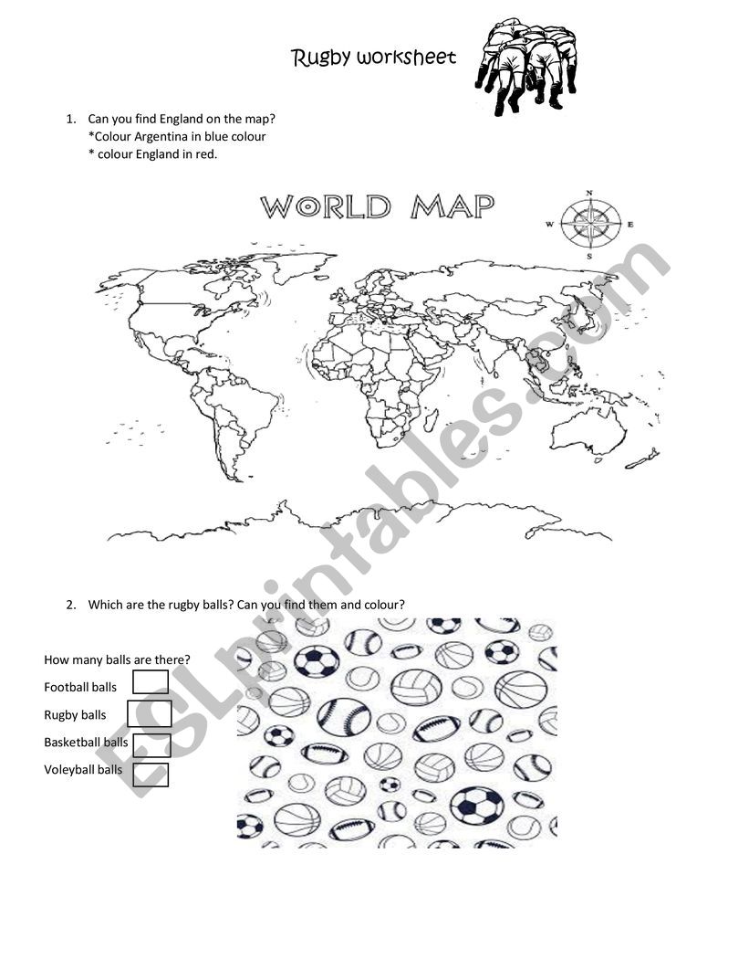 Rugby Worksheet worksheet