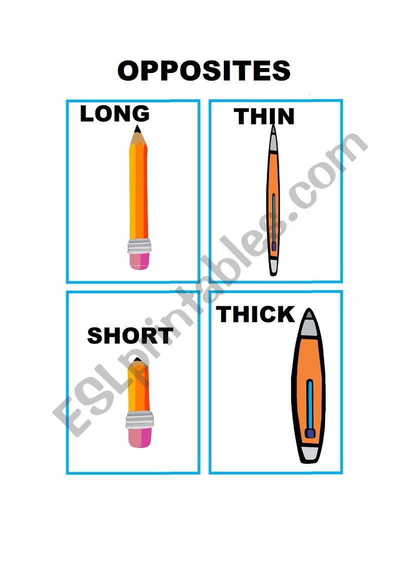 OPPOSITES worksheet