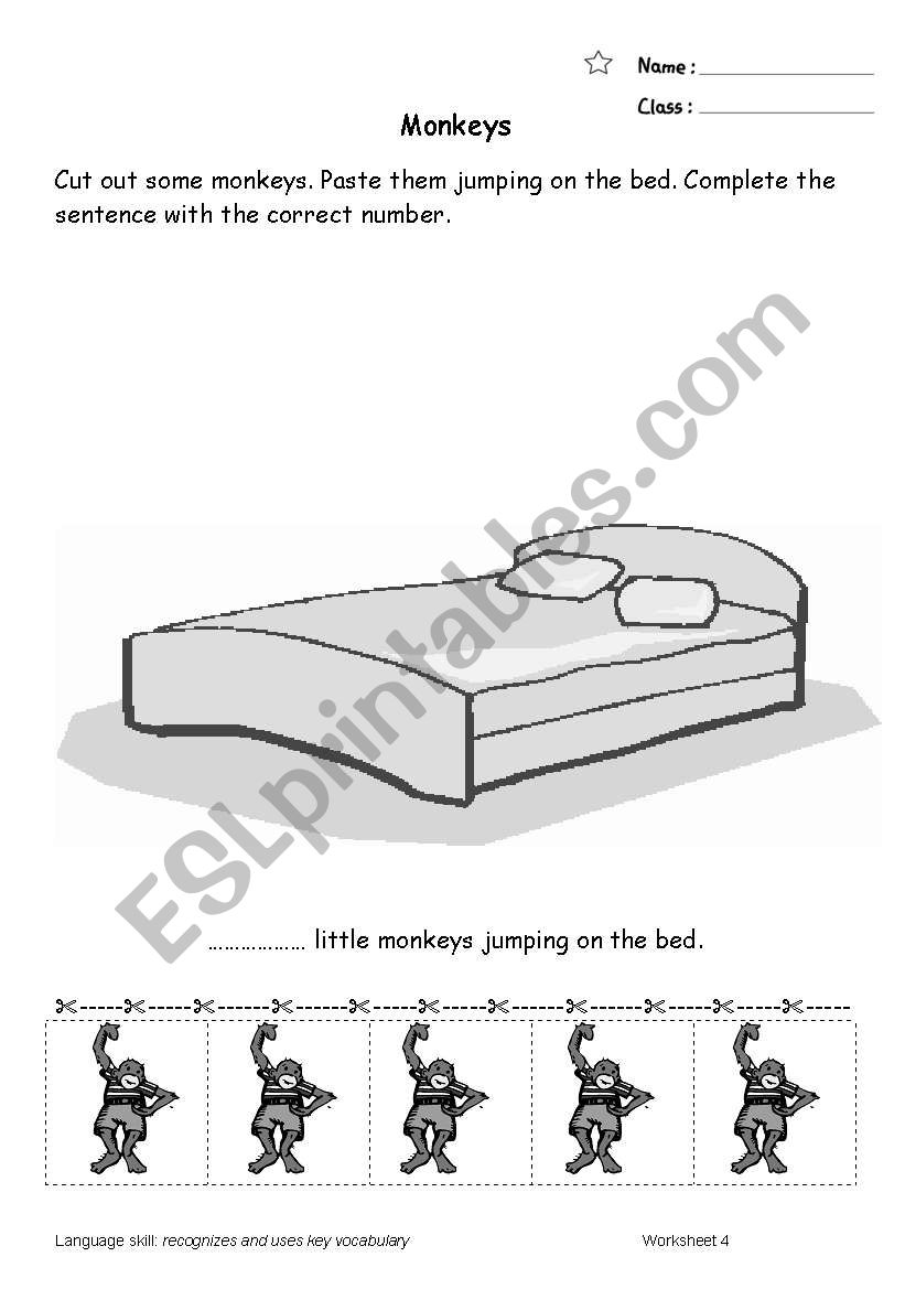 Five Little Monkeys worksheet