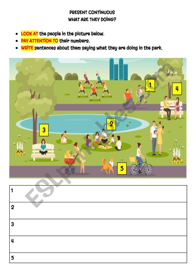 PRESENT CONTINUOUS TENSE REVISION