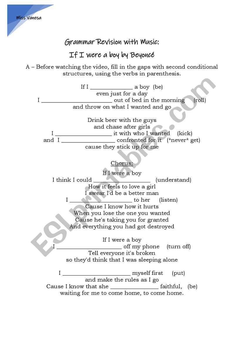 Grammar with music-second conditional