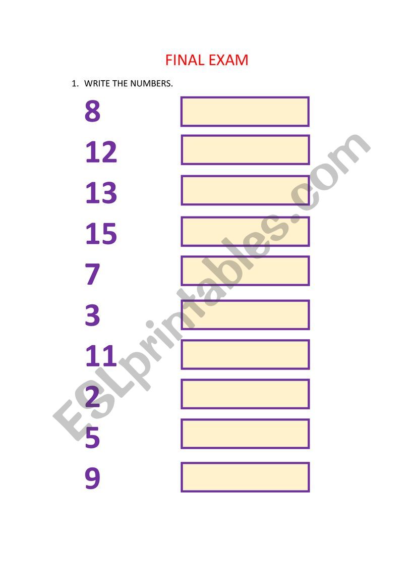 Animals worksheet