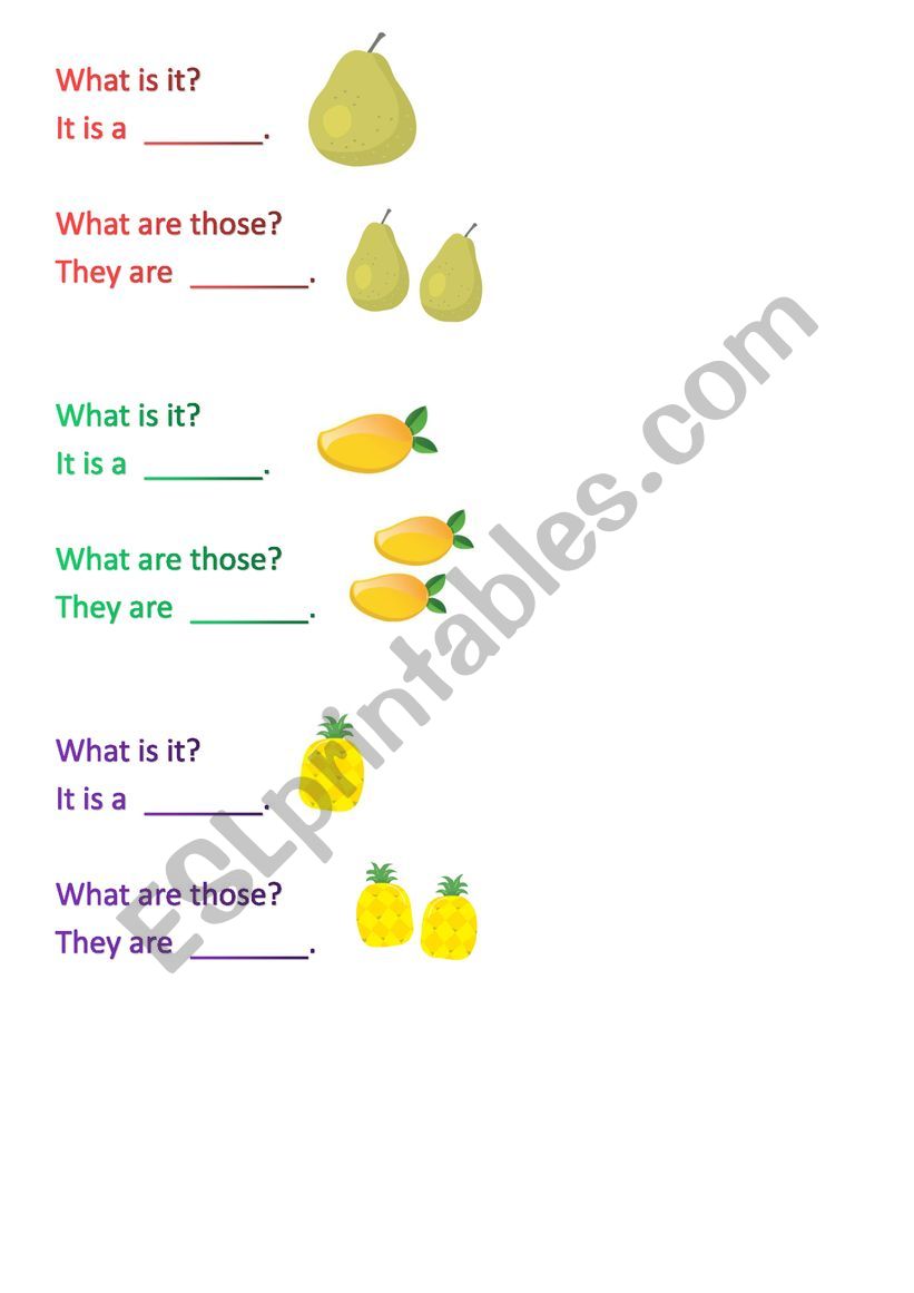 fruit worksheet