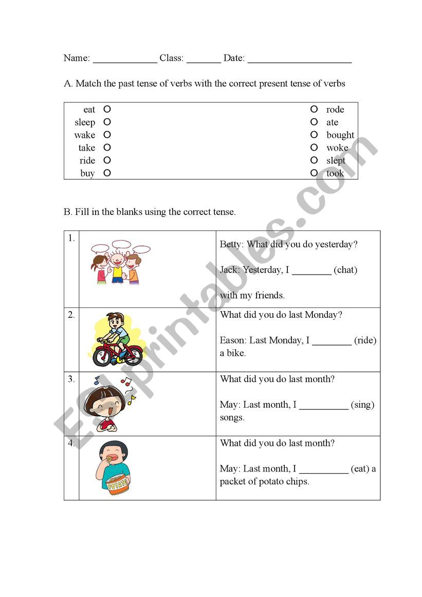 What did you do last weekend? worksheet