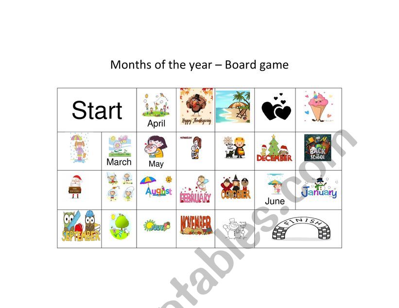 months of the year worksheet