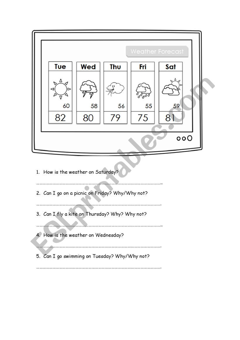 How is the weather? worksheet