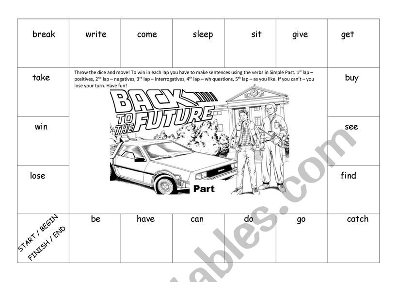 Simple Past Irregular Verbs Ludo