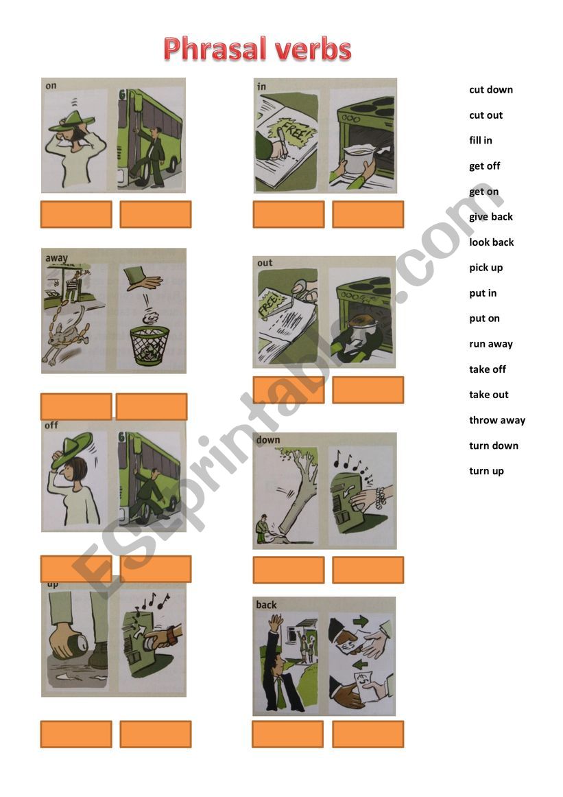 Phrasal verbs worksheet