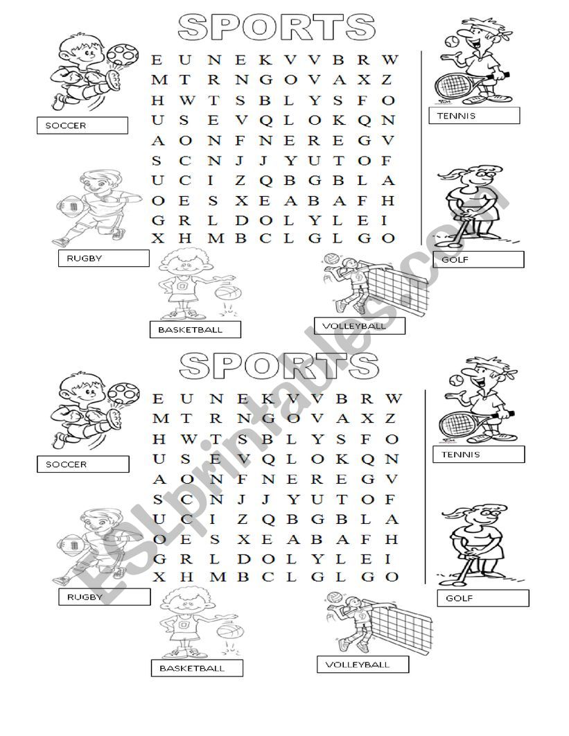 SPORTS WORDSEARCH worksheet