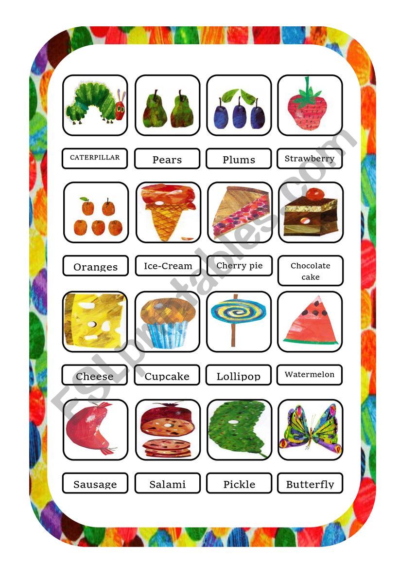 FOOD vocabulary worksheet