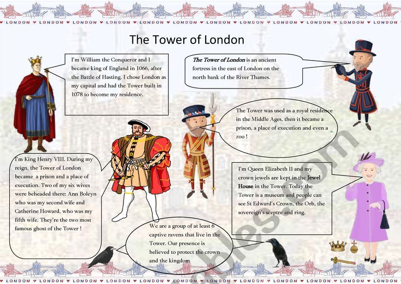 TOWER OF LONDON worksheet