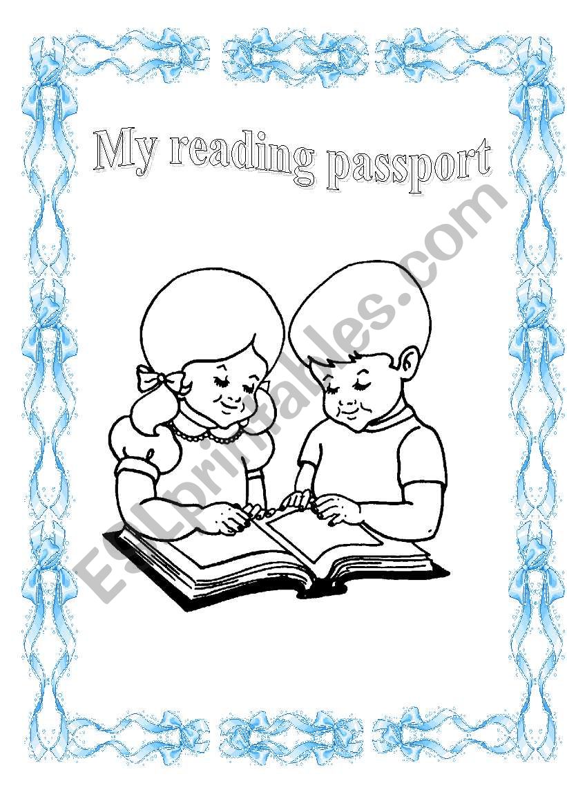 My reading passport worksheet