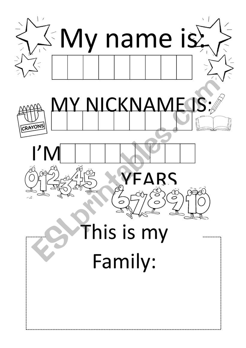 My name is... worksheet