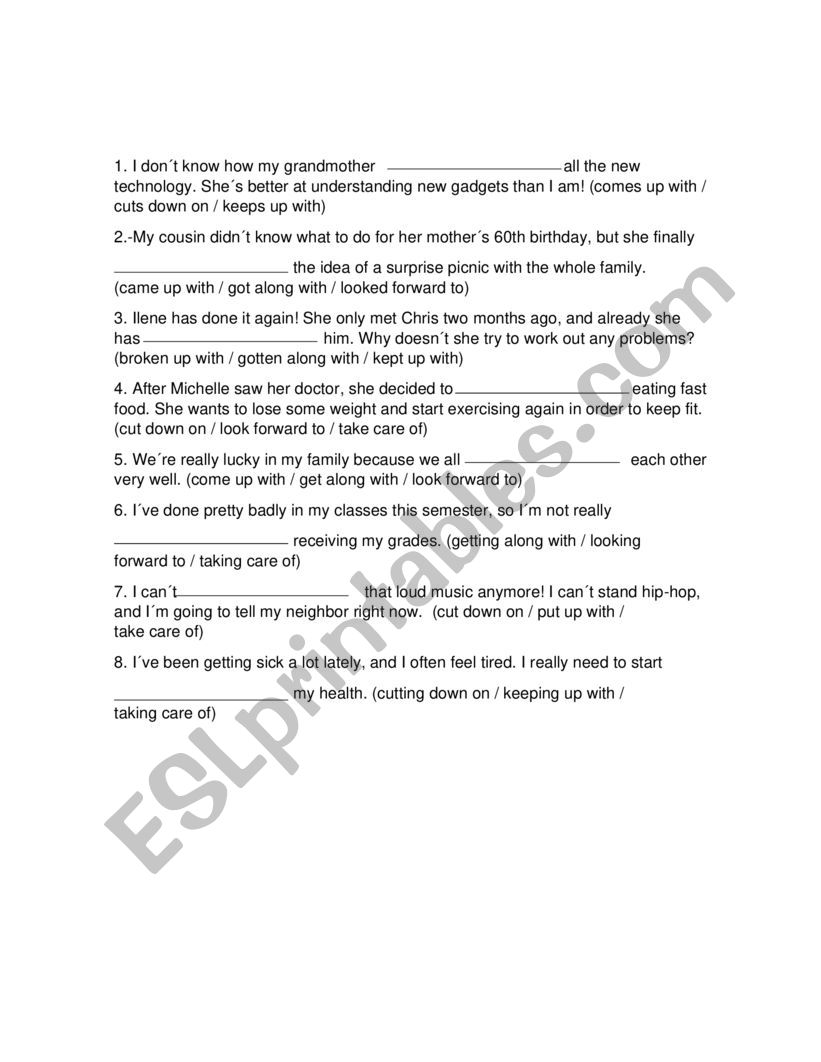 English grammatical exercises worksheet