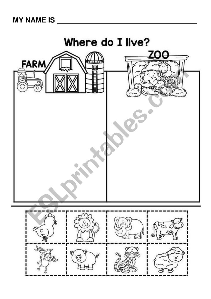 Animal_Farm_or_Zoo worksheet