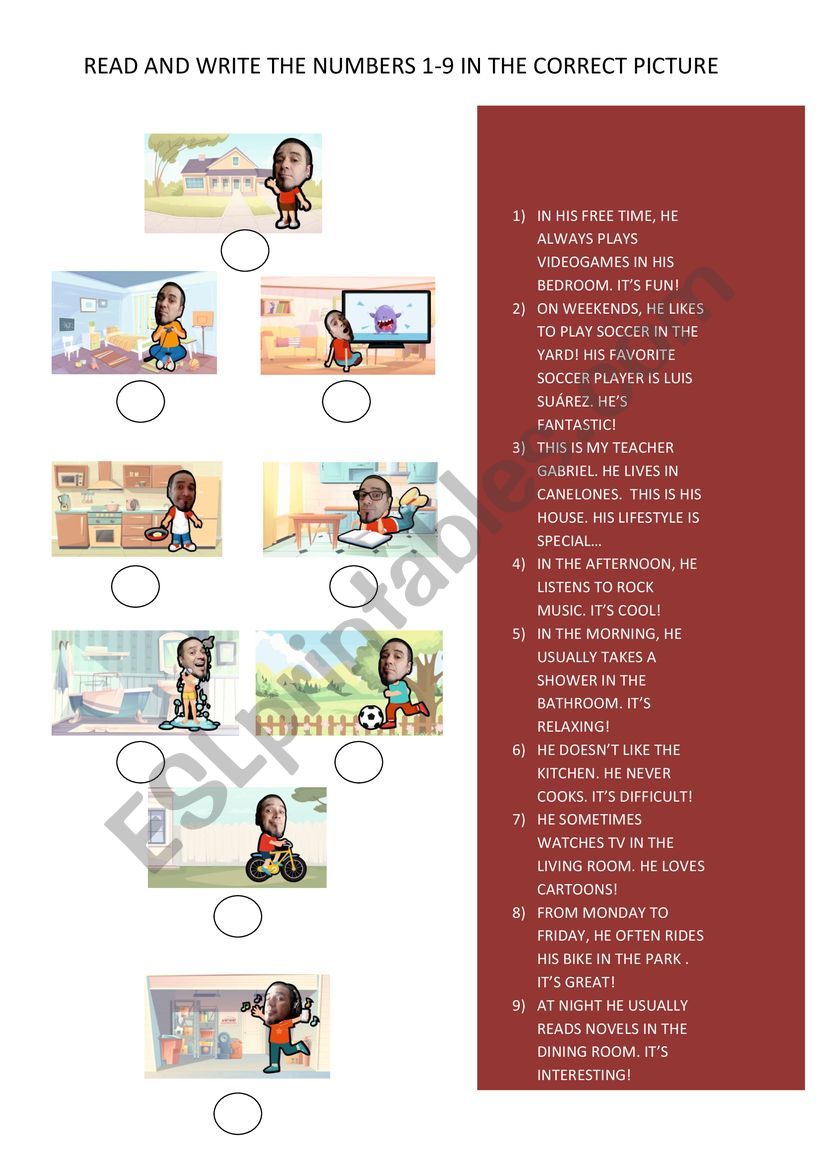 My teacher lifestyle worksheet